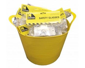 Bucket of Clear Safety Glasses